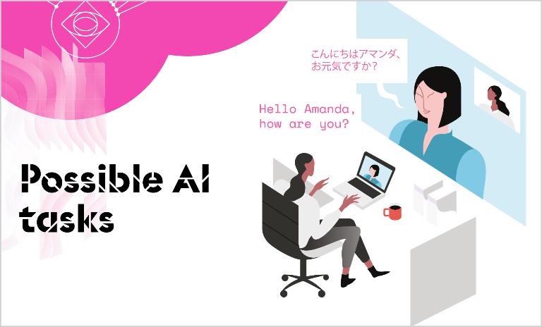 Real-time translation: Amanda skypes her Japanese counterpart. The tech translates for them as they speak.