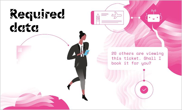 Bot ordering: Amanda calls an airline chatbot, which tells her about seat availability and books her ticket.