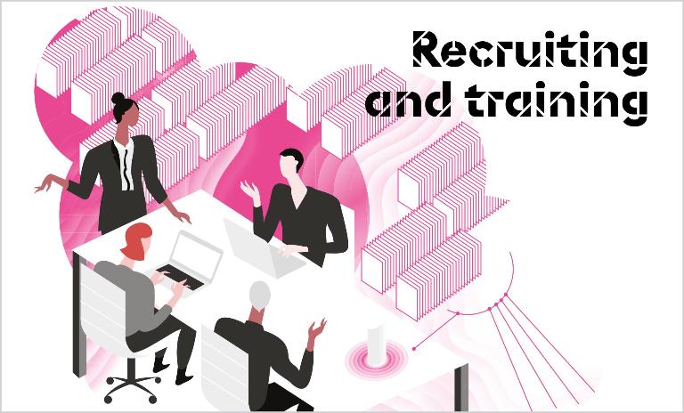 Data crunching: Amanda assesses AI-assisted research comparing results of thousands of legal cases.