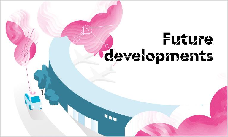 Automated travel: Another driverless car takes Amanda to the airport, where congestion is far reduced and parking lots are a thing of the past.