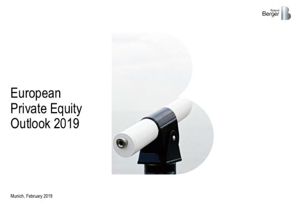 European Private Equity Outlook 2019: Optimismus der PE-Branche lässt nach