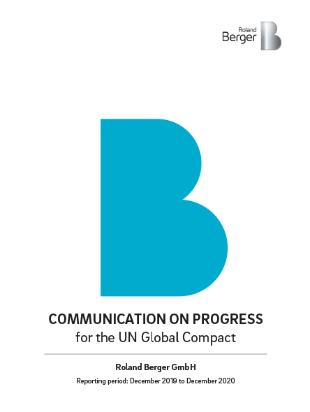 Die UN Global Compact-Initiativen von Roland Berger im Zeitraum 2019-2020